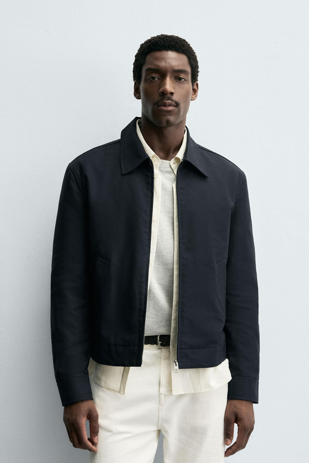 CROPPED FIT COTTON JACKET - Zara фото 2