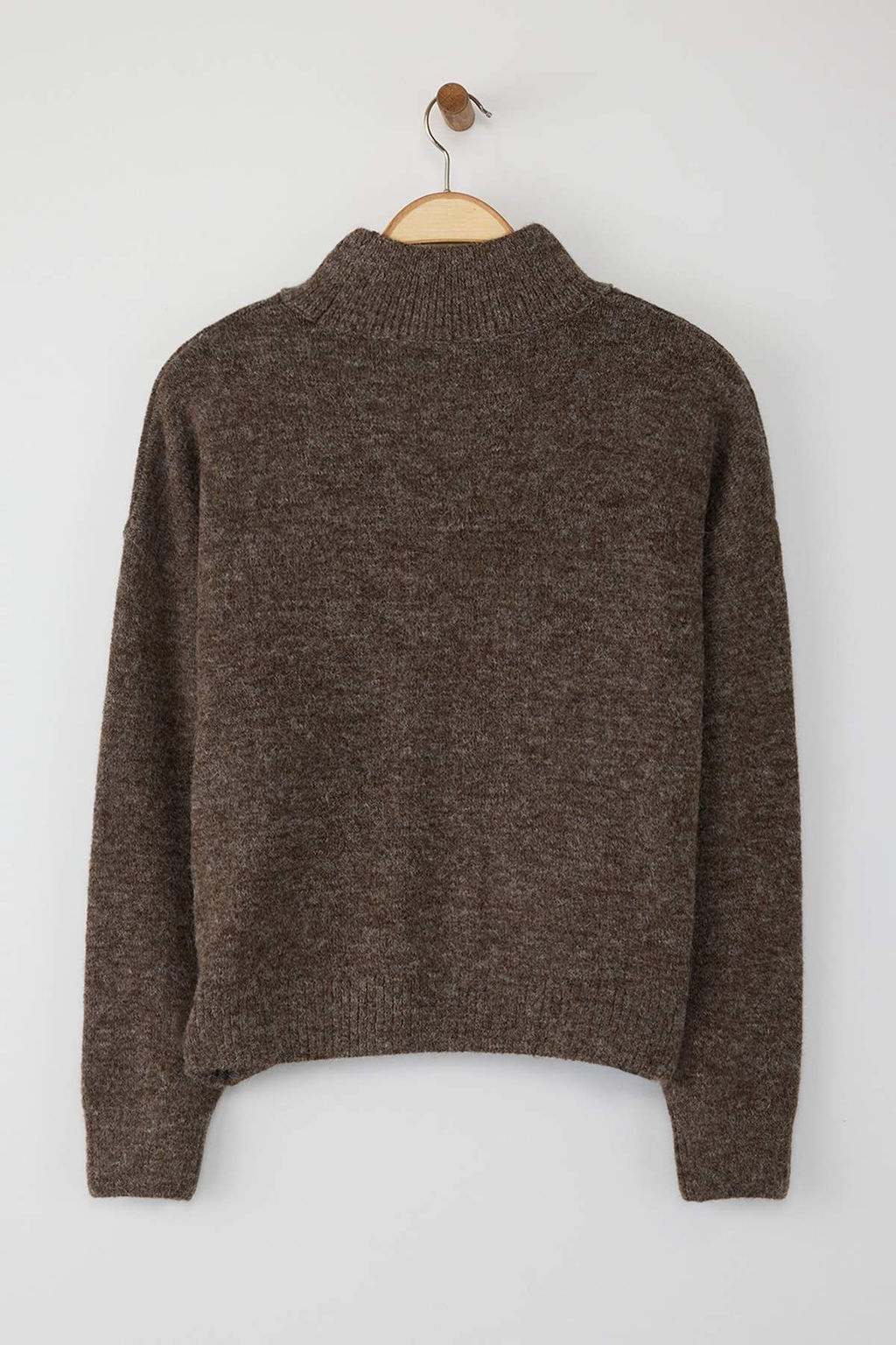 Wardrobe Essentials Vizon Alpaka Yun Kar?s?ml? Premium Iplik Genis Kal?p Triko Kazak |TWOAW26KZ00079