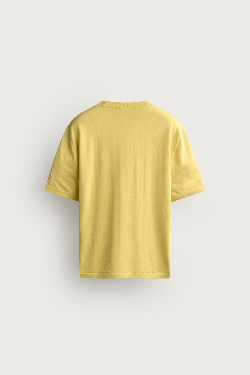 CAMISETA PUNTO REGULAR FIT / Amarillo claro - Zara фото 8