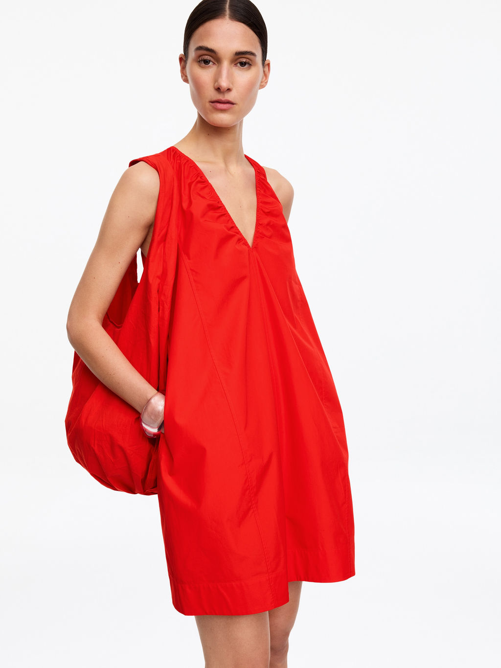 Vestido con escote de pico y fruncidos - H&m фото 5