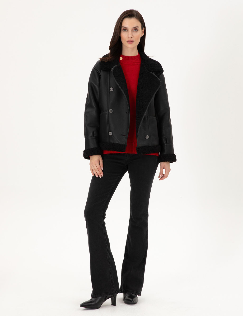 Siyah Regular Fit Mont