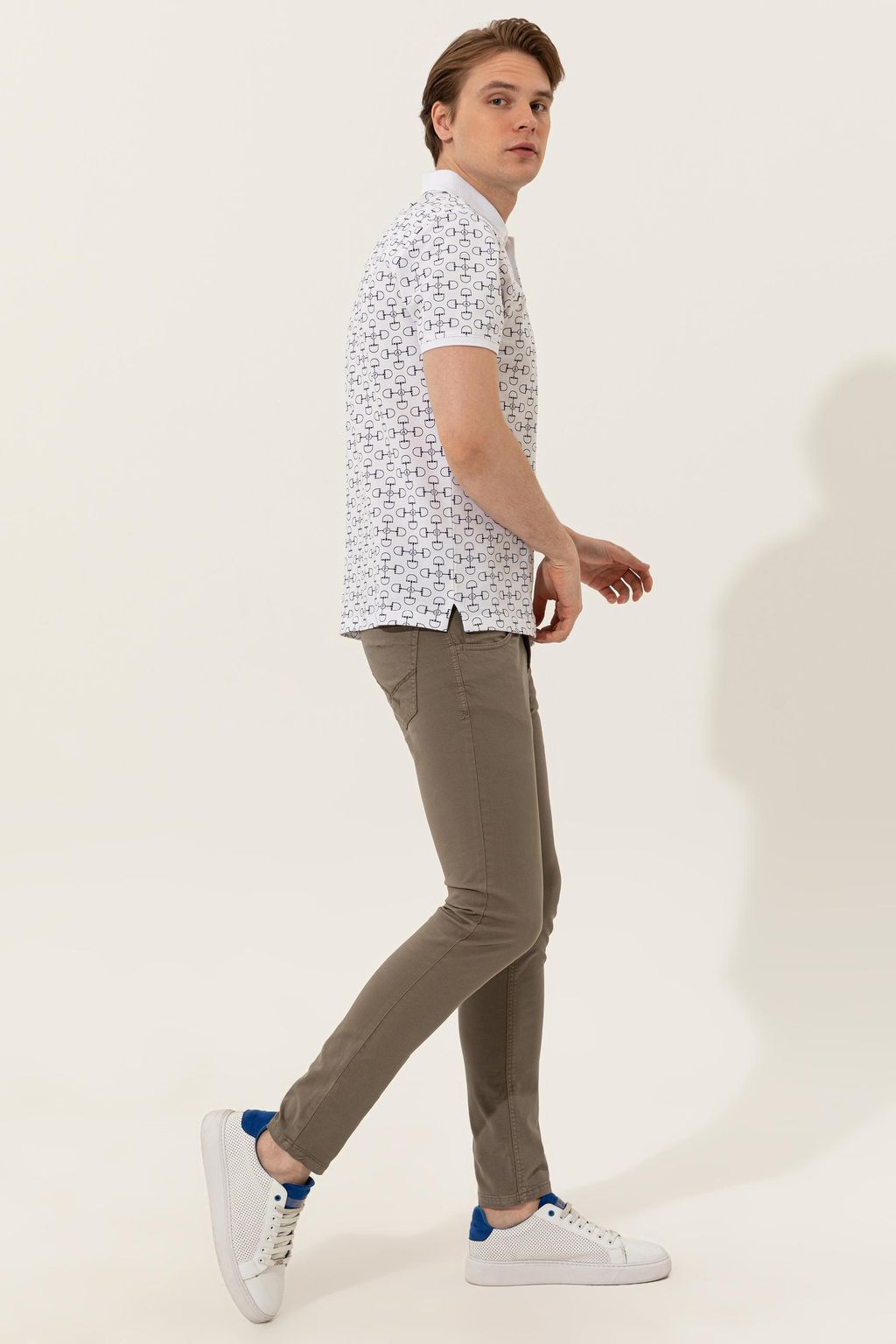 U. S. Polo Assn Мужская белая футболка с воротником-поло - U.s. polo assn фото 4