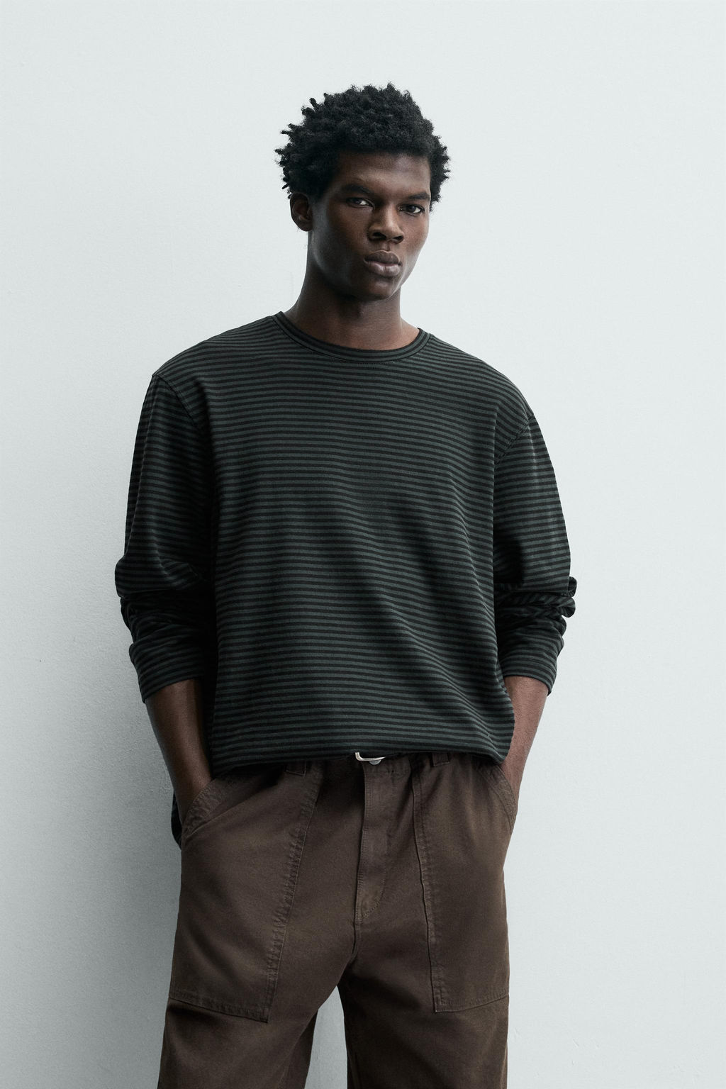 WASHED STRIPED T-SHIRT - Zara фото 2