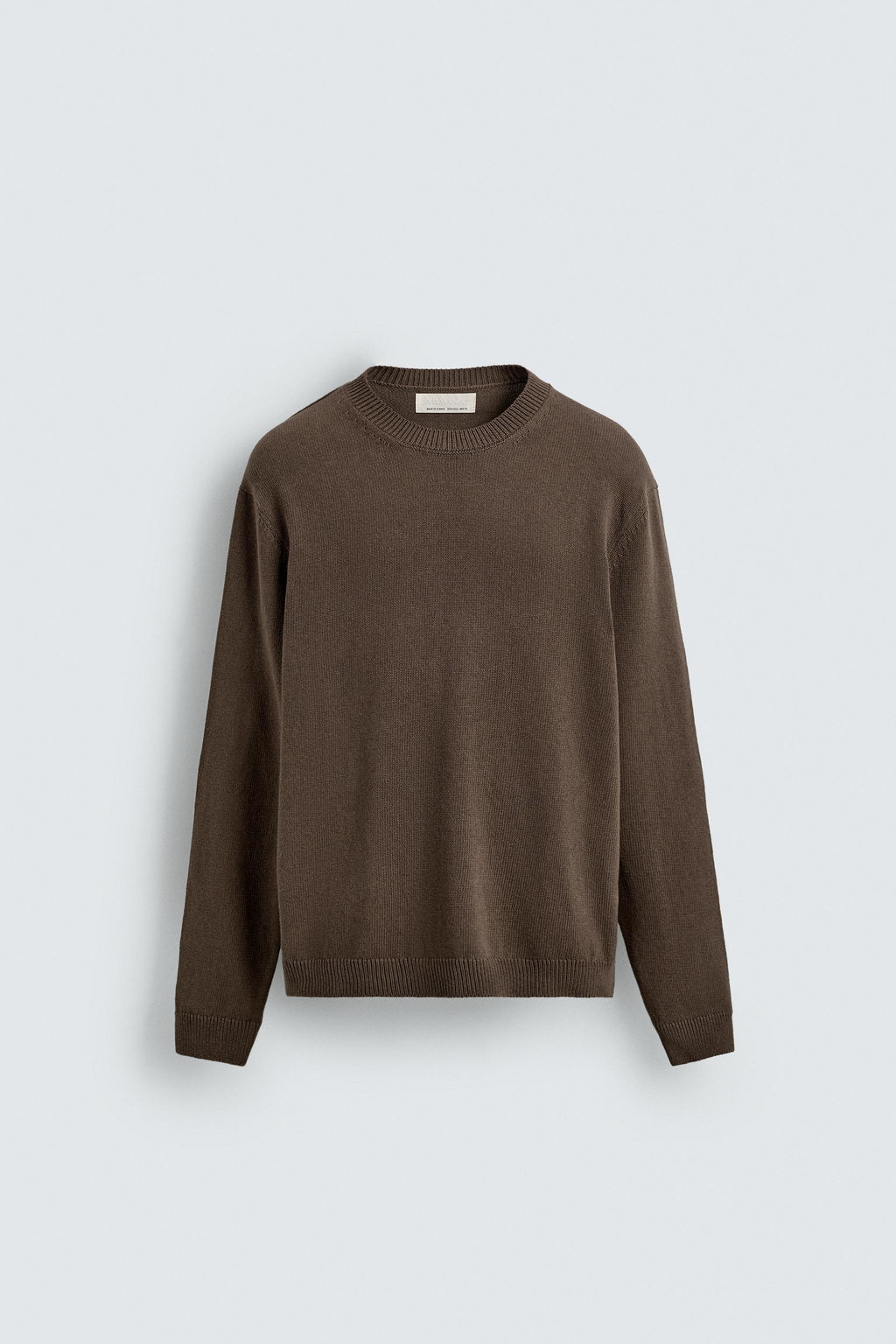 JERSEY REGULAR FIT ALGOD?N - LINO / Khaki oscuro - Zara фото 7