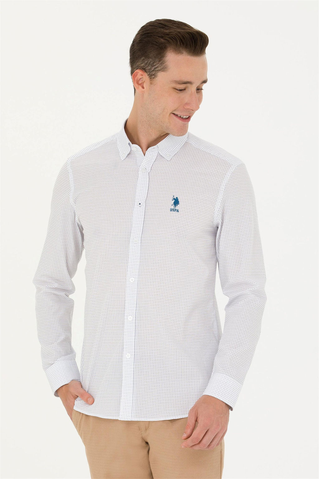 U. S. Polo Assn Мужская рубашка Saks с длинным рукавом - U.s. polo assn фото 10