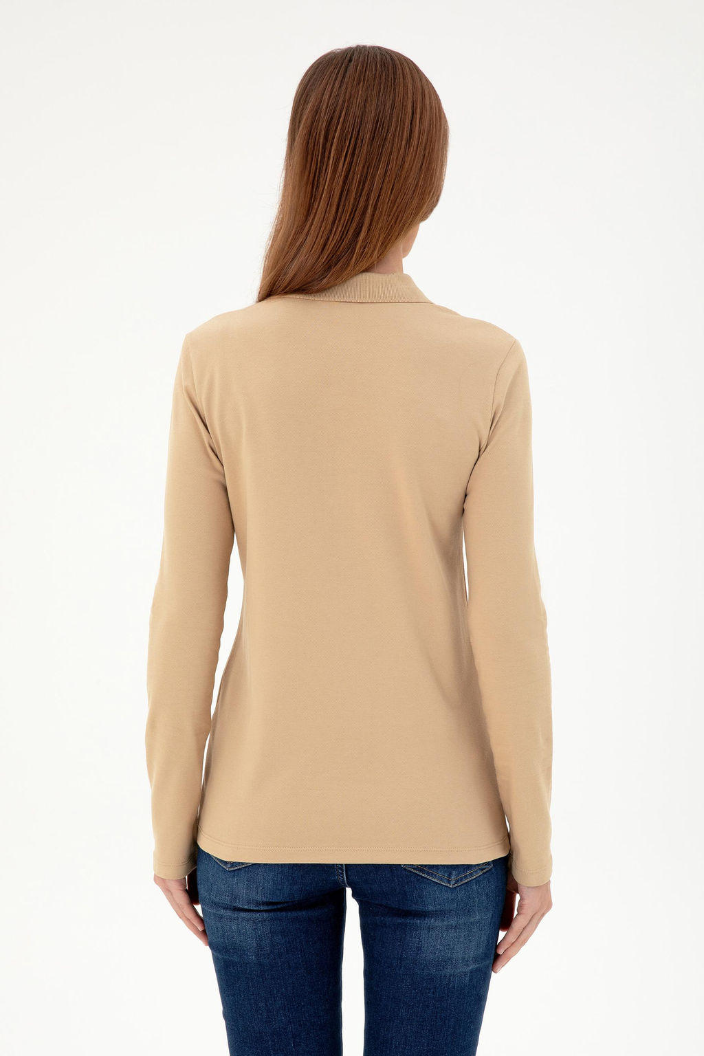 Женский базовый свитшот песочного цвета Неожиданная скидка в корзине - U.s. polo assn фото 5