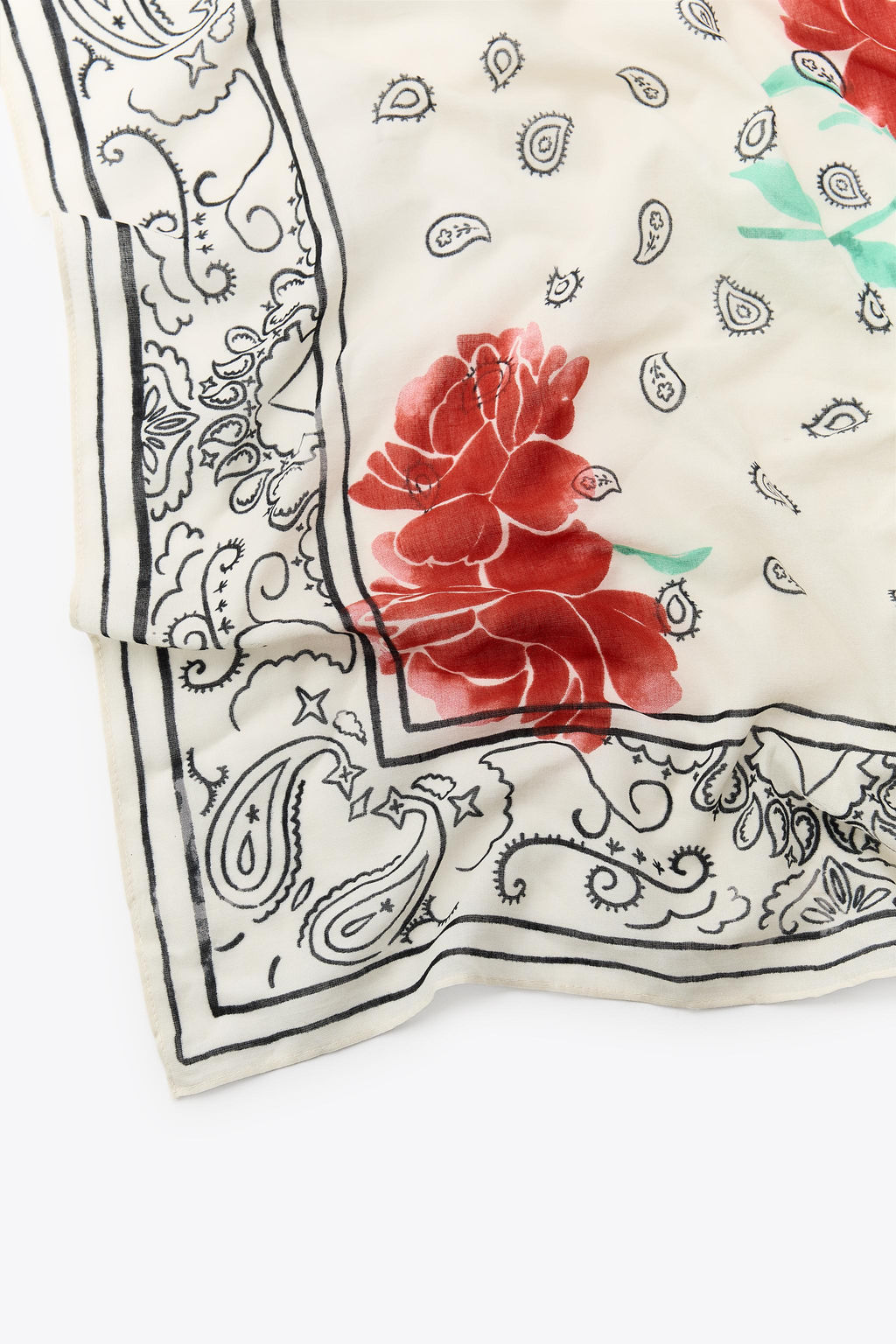 PRINTED COTTON BANDANA - Zara фото 3