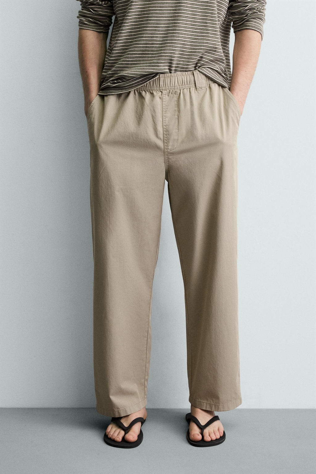 PANTAL?N RELAXED FIT ALGOD?N / Tostado - Zara фото 2