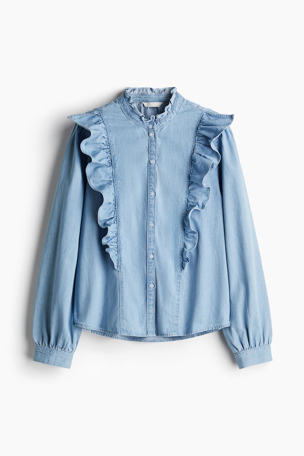 Blusa denim con volantes - H&m фото 5