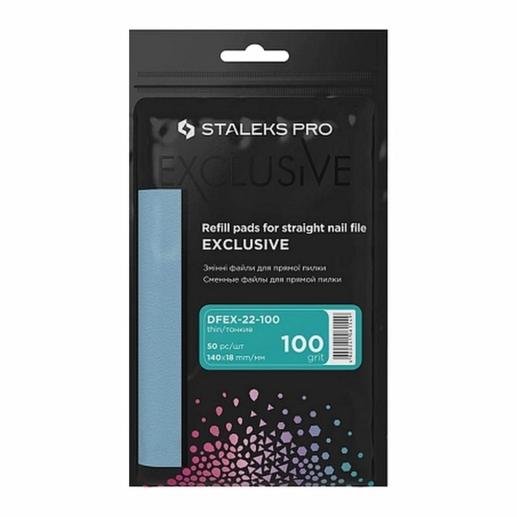Staleks Набор сменных файлов для пилки прямой / DFEX-22-100 Exclusive 22, 100 грит, 50 шт.  фото 3