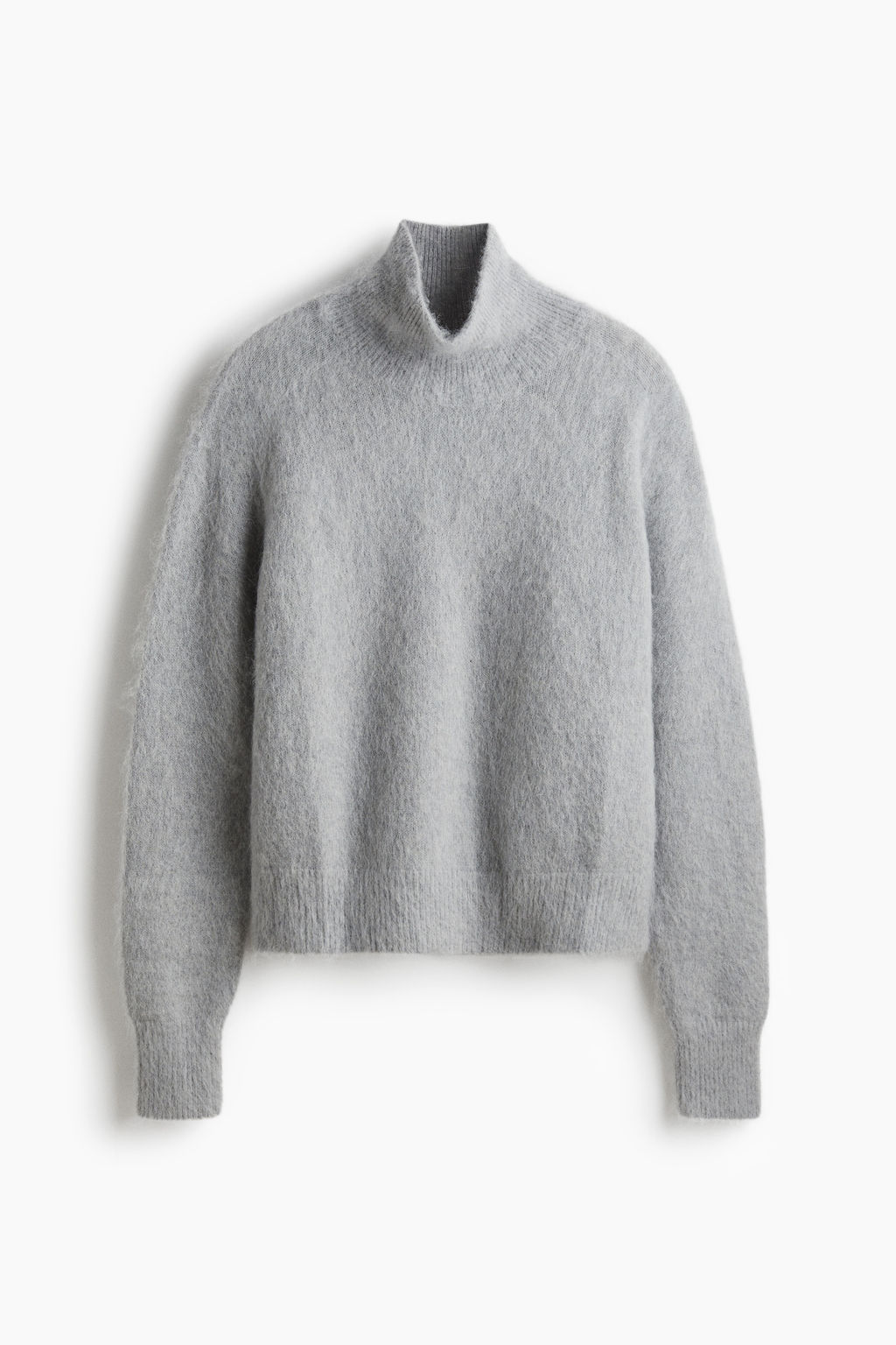 Jersey en mezcla de mohair con cuello perkins