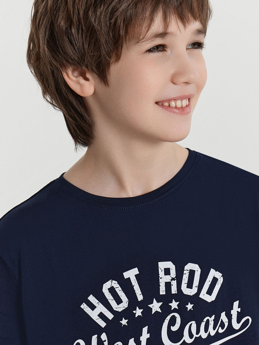 Комплект домашний для мальчиков синий с принтом "West coast"