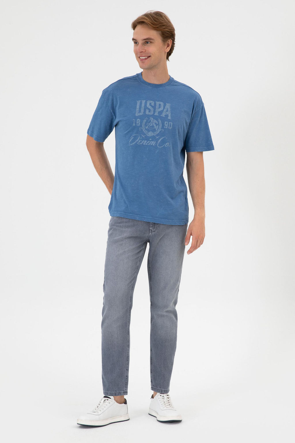 Erkek Gri Jean Pantolon - U.s. polo assn фото 3