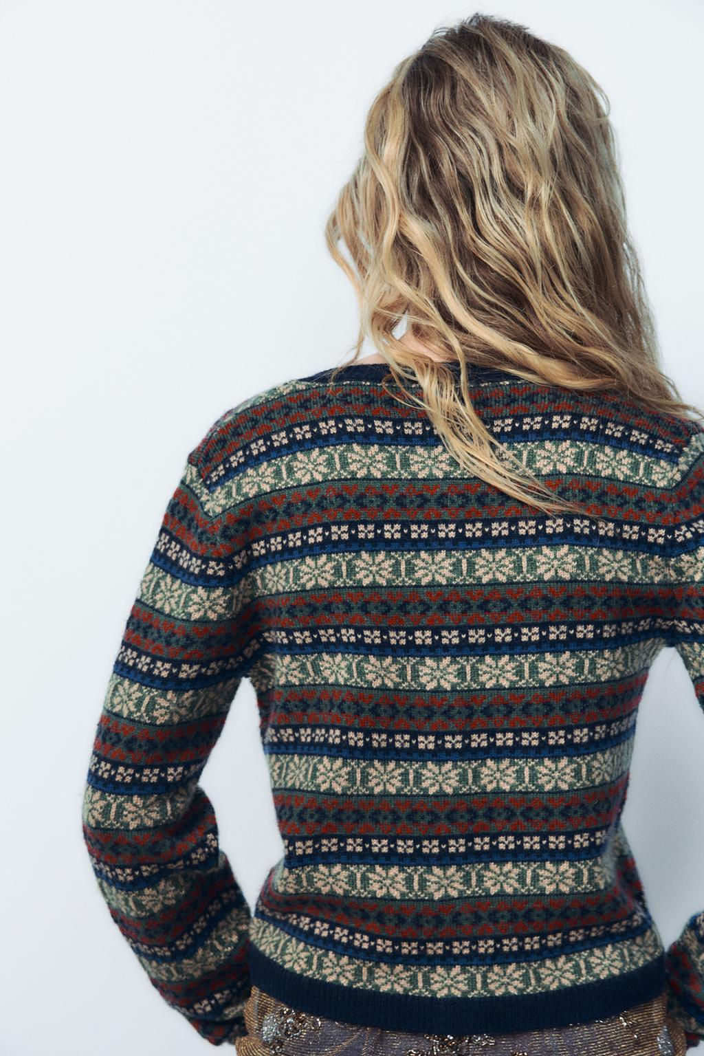 JACQUARD KNIT CARDIGAN - Zara фото 3