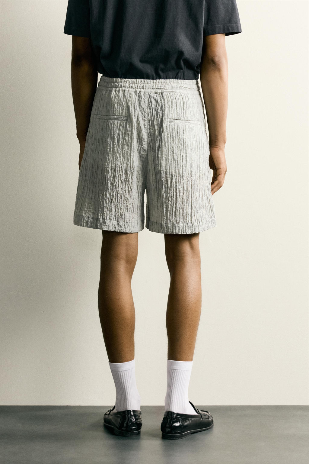 BERMUDA RELAXED FIT RELIEVE / Gris claro - Zara фото 3