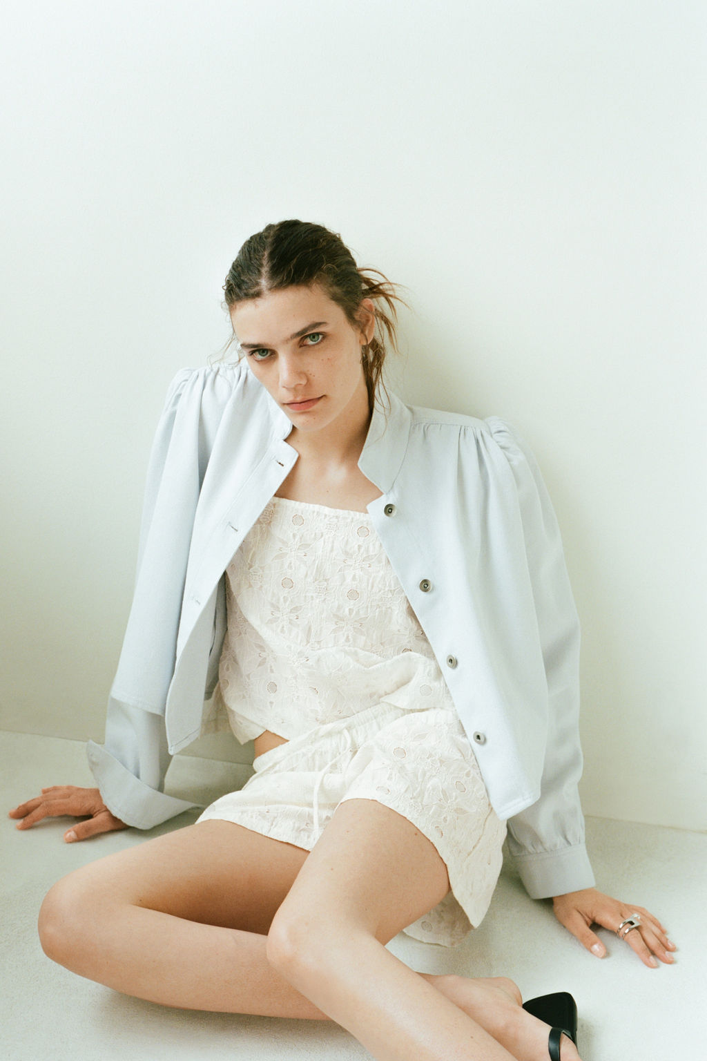 Pantal?n corto en jacquard con cord?n de ajuste - H&m фото 4