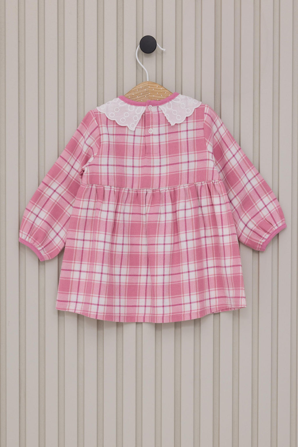 K_z Bebek Pembe Ekose Desenli Elbise Bandana 2li Set - U.s. polo assn фото 2