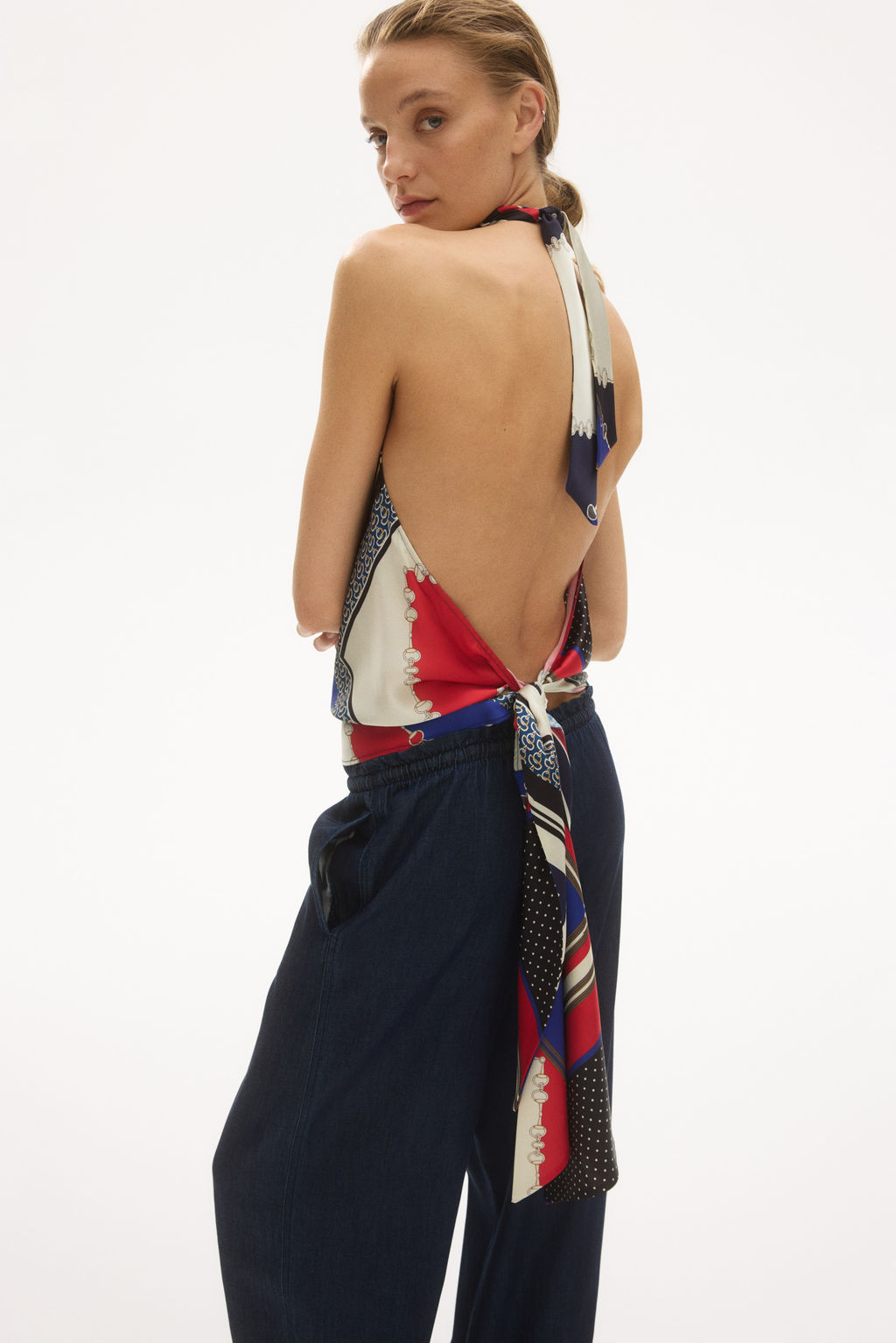 Pantal?n ancho con cintura paper bag - H&m фото 5