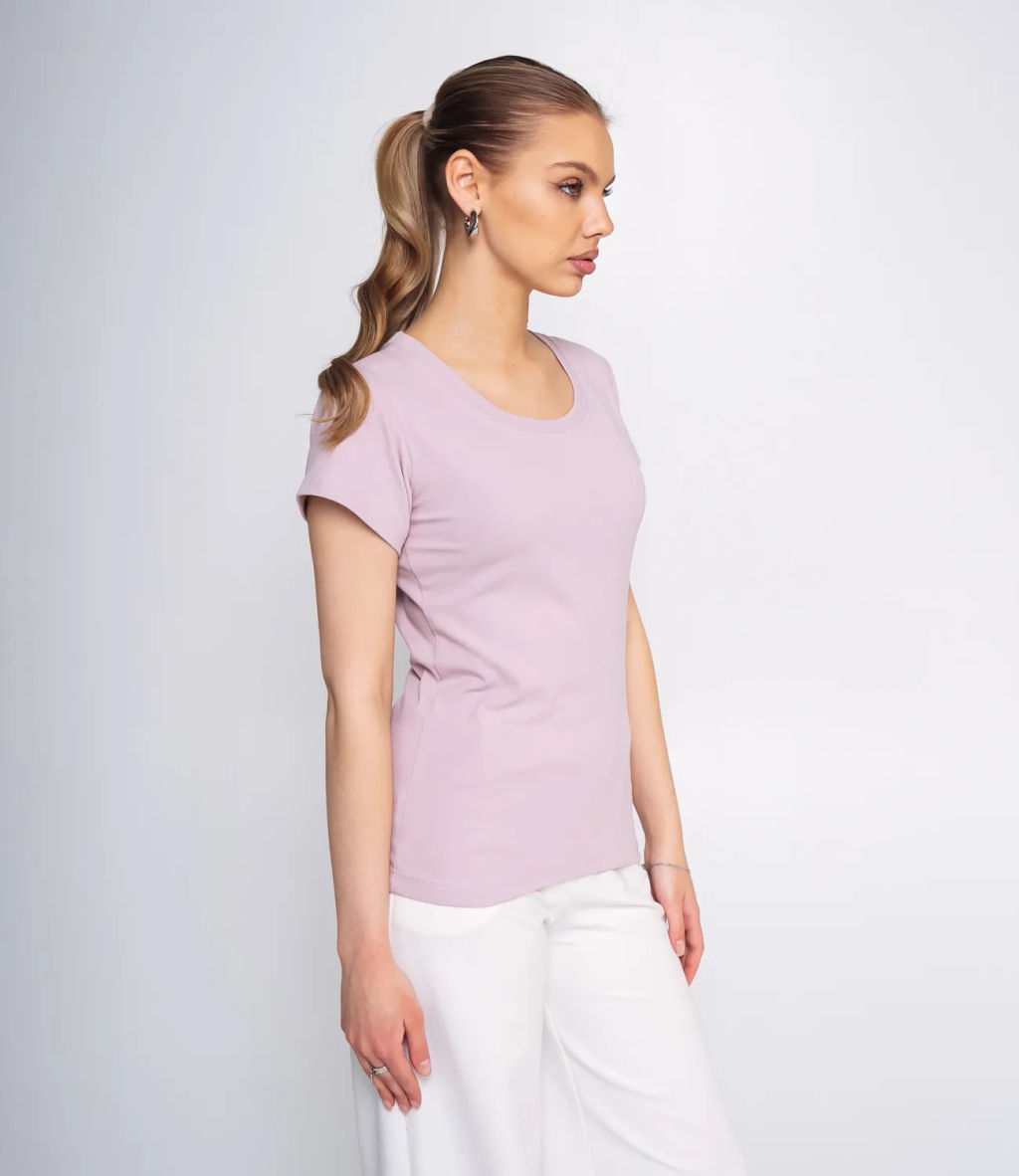 Футболка #ОКТ075003, пудровый