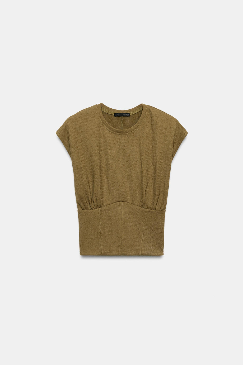 TOP TEXTURA CORSETERO / Khaki - Zara фото 6