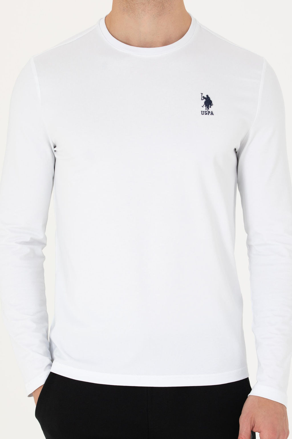 U. S. Polo Assn / Мужской белый базовый свитшот - U.s. polo assn фото 20
