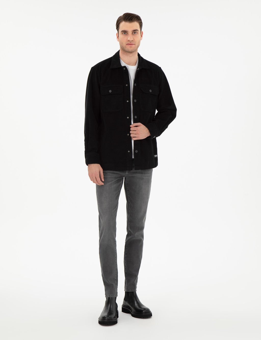 Siyah Oversize Uzun Kollu G_mlek - Pierre cardin фото 4
