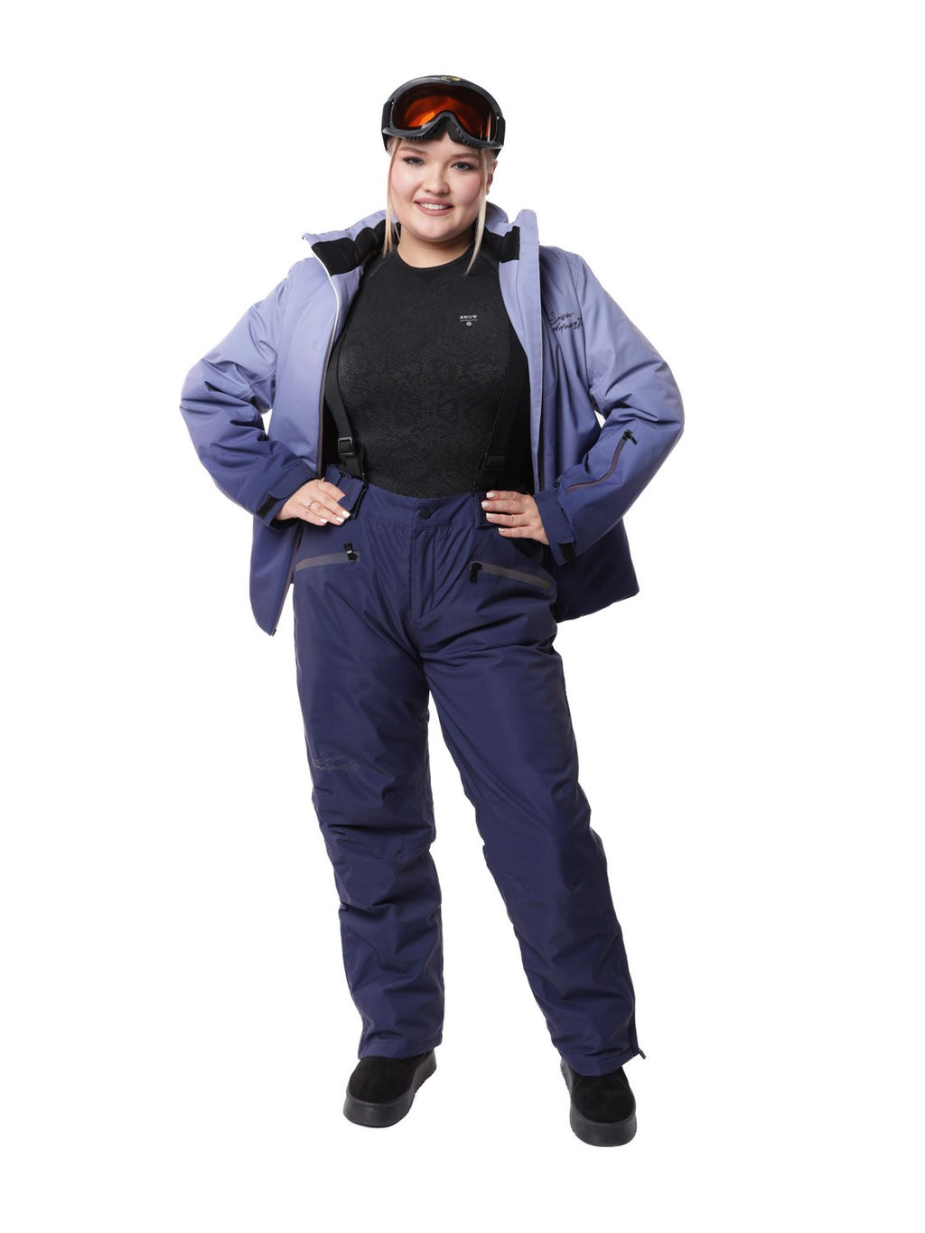 Костюм VKB-0551 Малиново-серый - Snow headquarter фото 39