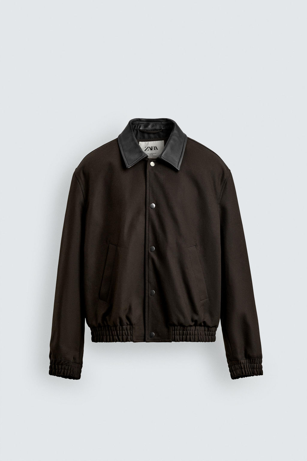 RELAXED FIT CONTRAST COLLAR JACKET LIMITED EDITION - Zara фото 8
