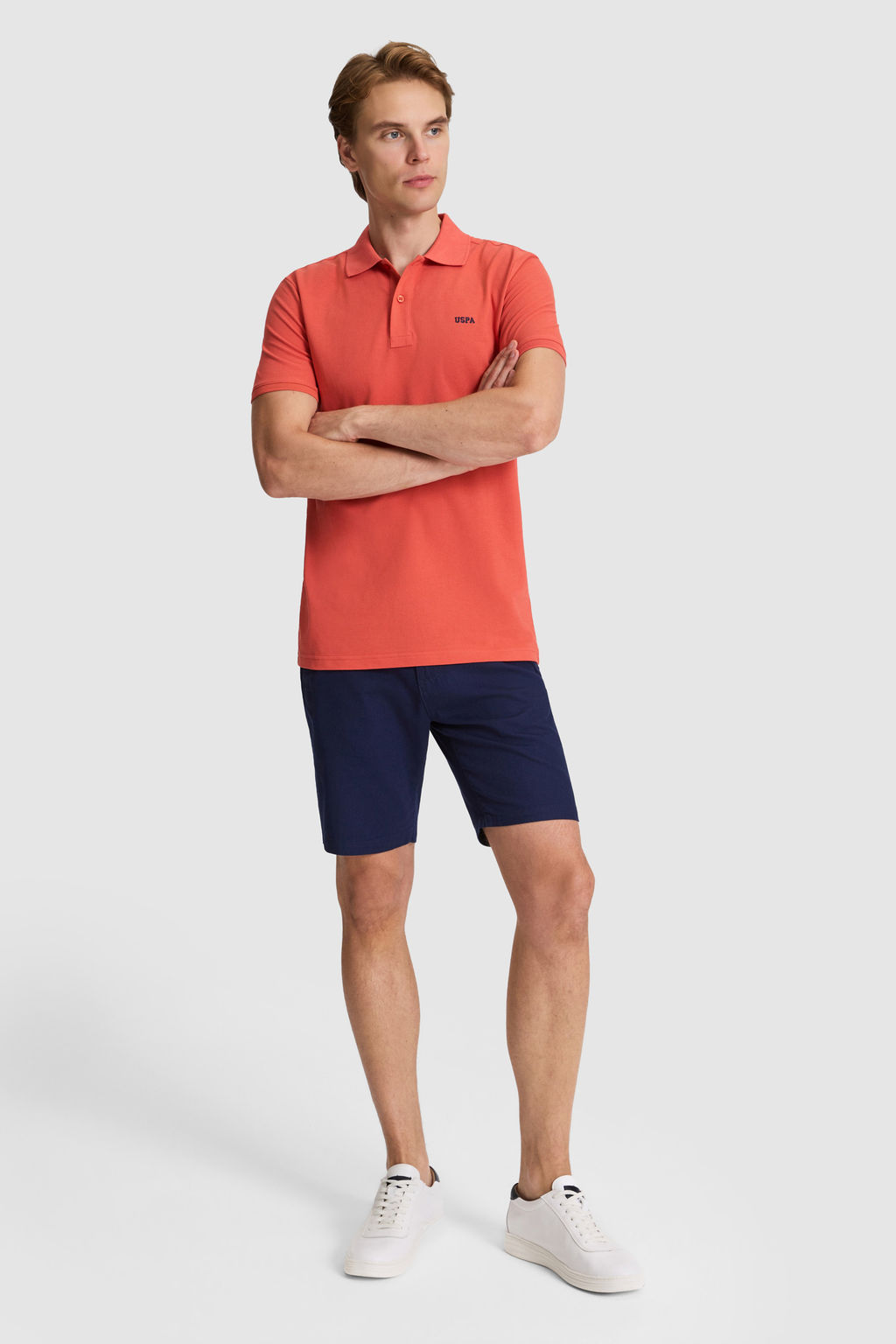 Erkek Kremit Regular Fit Polo Yaka Basic Ti__rt - U.s. polo assn фото 4