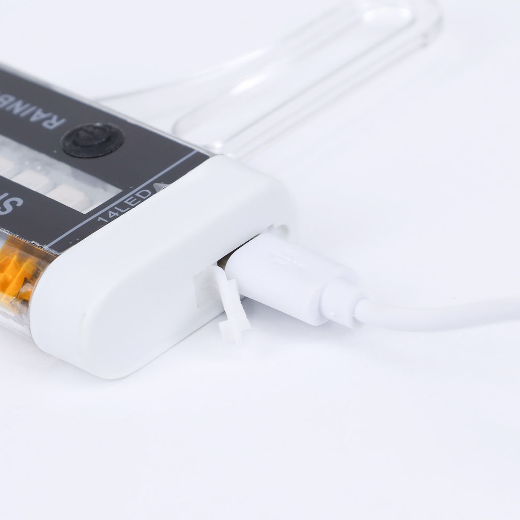 Фонарь подсветка для колес COMIRON A02 корпус: пластик; свет 14 RGB LED; аккум USB; влагозащита IPX5; 30 рисунков. /уп 100/ - Галеонтрейд фото 4