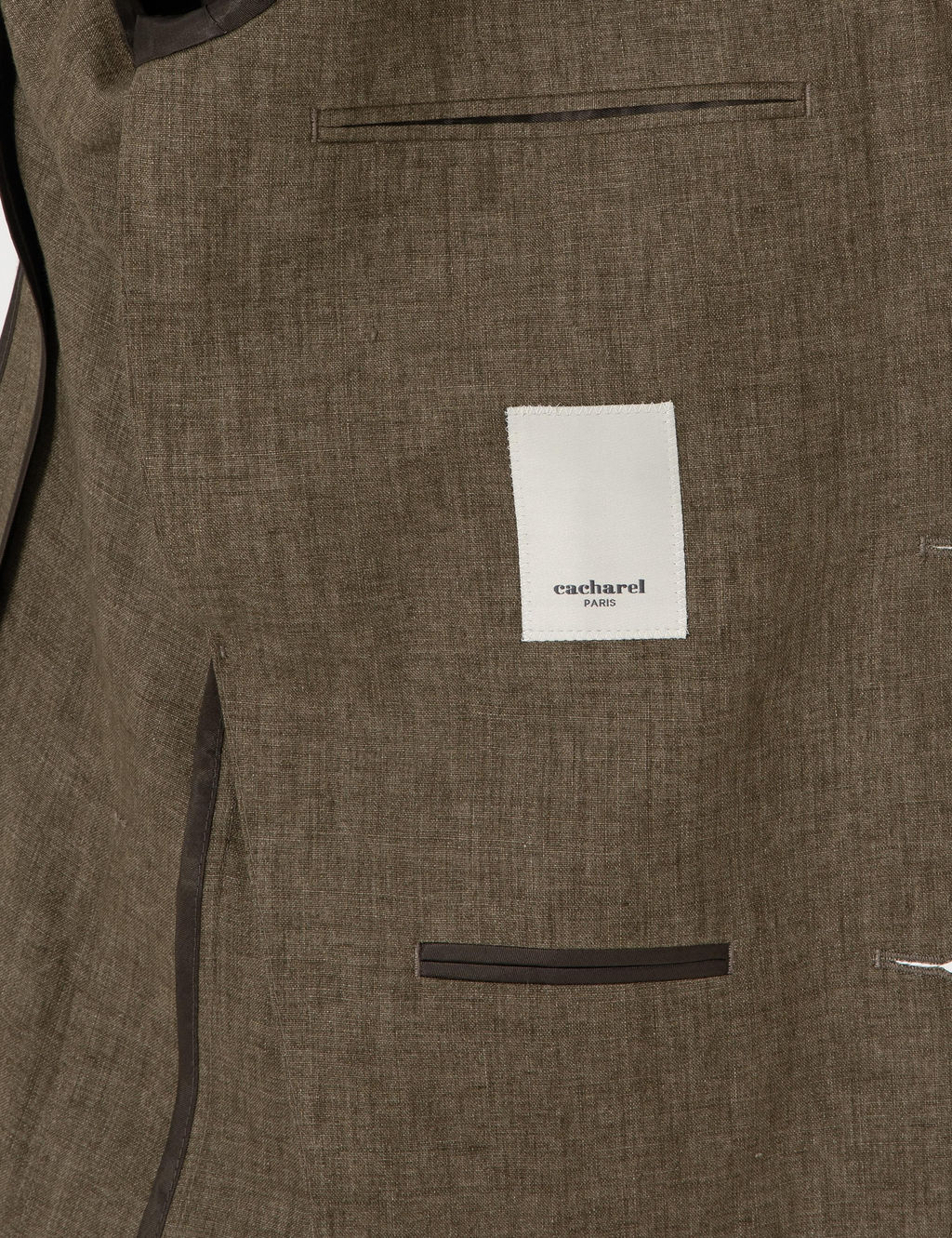Haki Slim Fit %100 Keten Ceket - Cacharel фото 6