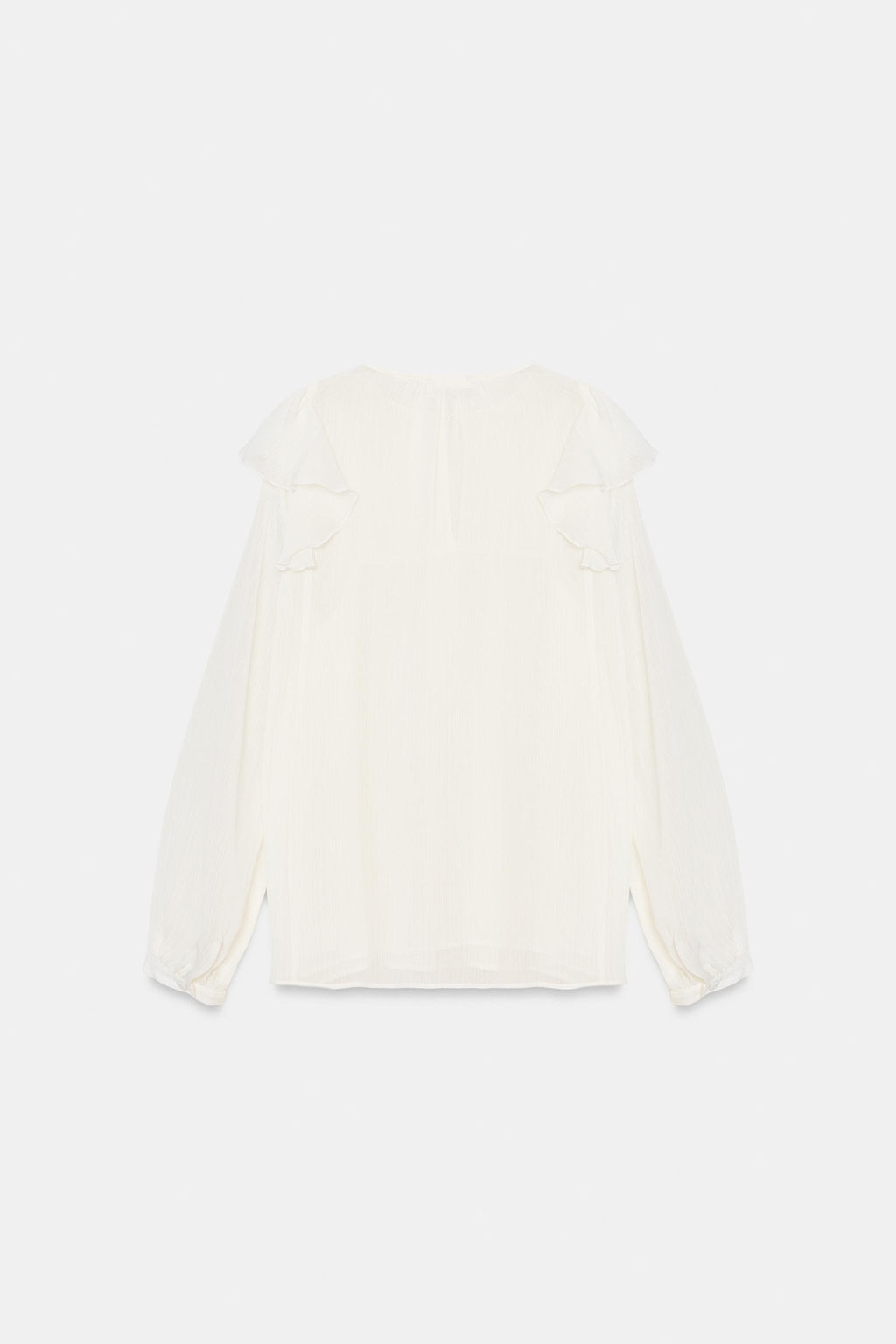 PIN TUCK AND RUFFLE BLOUSE - Zara фото 7