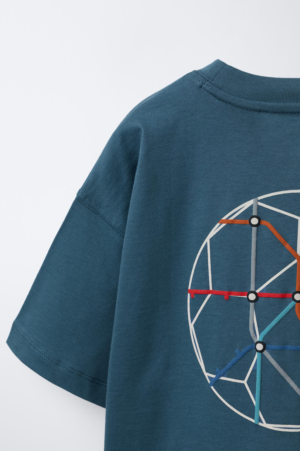 CAMISETA ESTAMPADO UNDERGROUND LONDON  / Azul - Zara фото 4