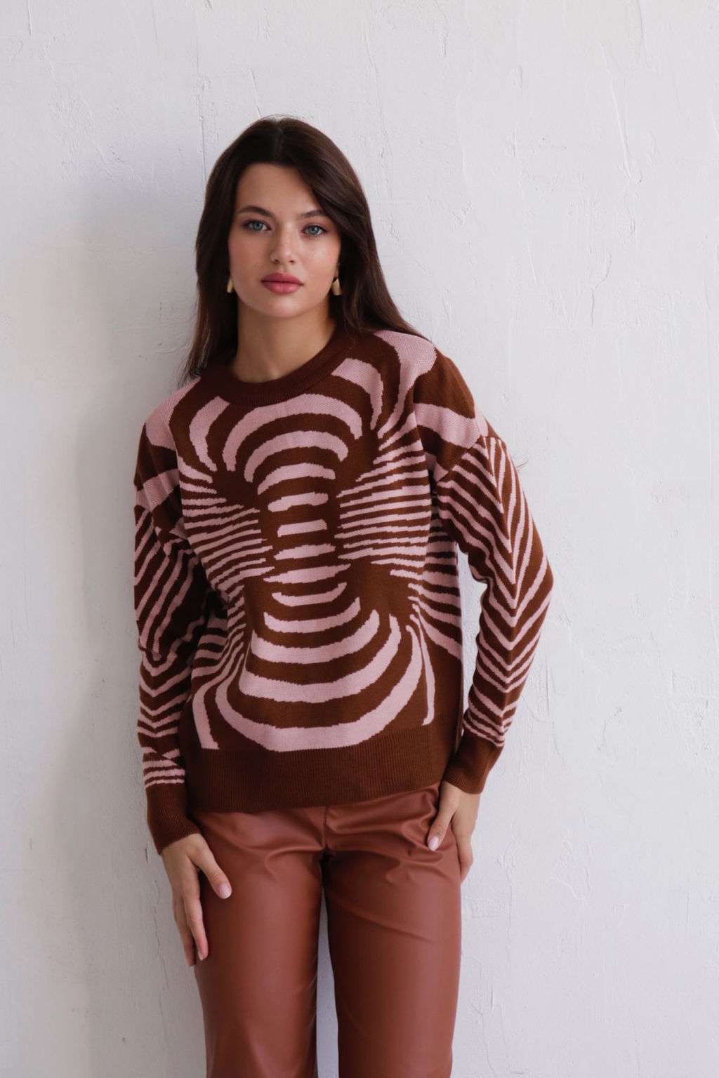 9959 Джемпер базовый кофейный - Martichelli фото 2