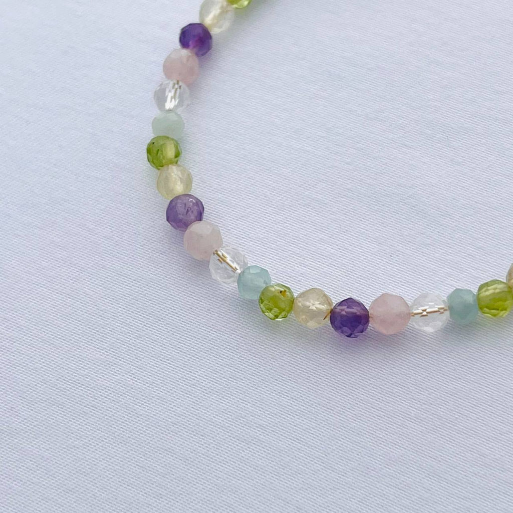 Браслет Самоцветы микс огранка 19 см +