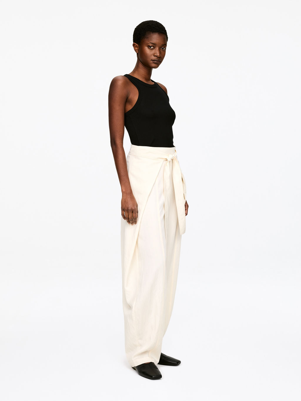 Pantalones de sastre con delantero cruzado - H&m фото 8
