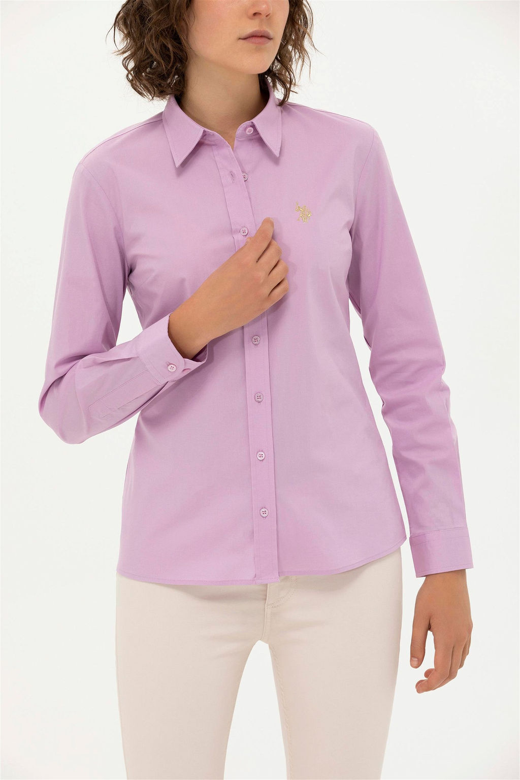 Женская базовая рубашка с длинным рукавом - U.s. polo assn фото 6
