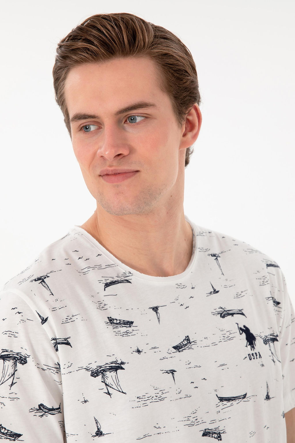 Erkek Beyaz Pijama Tak_m_ Sepette S_rpriz _ndirim - U.s. polo assn фото 2