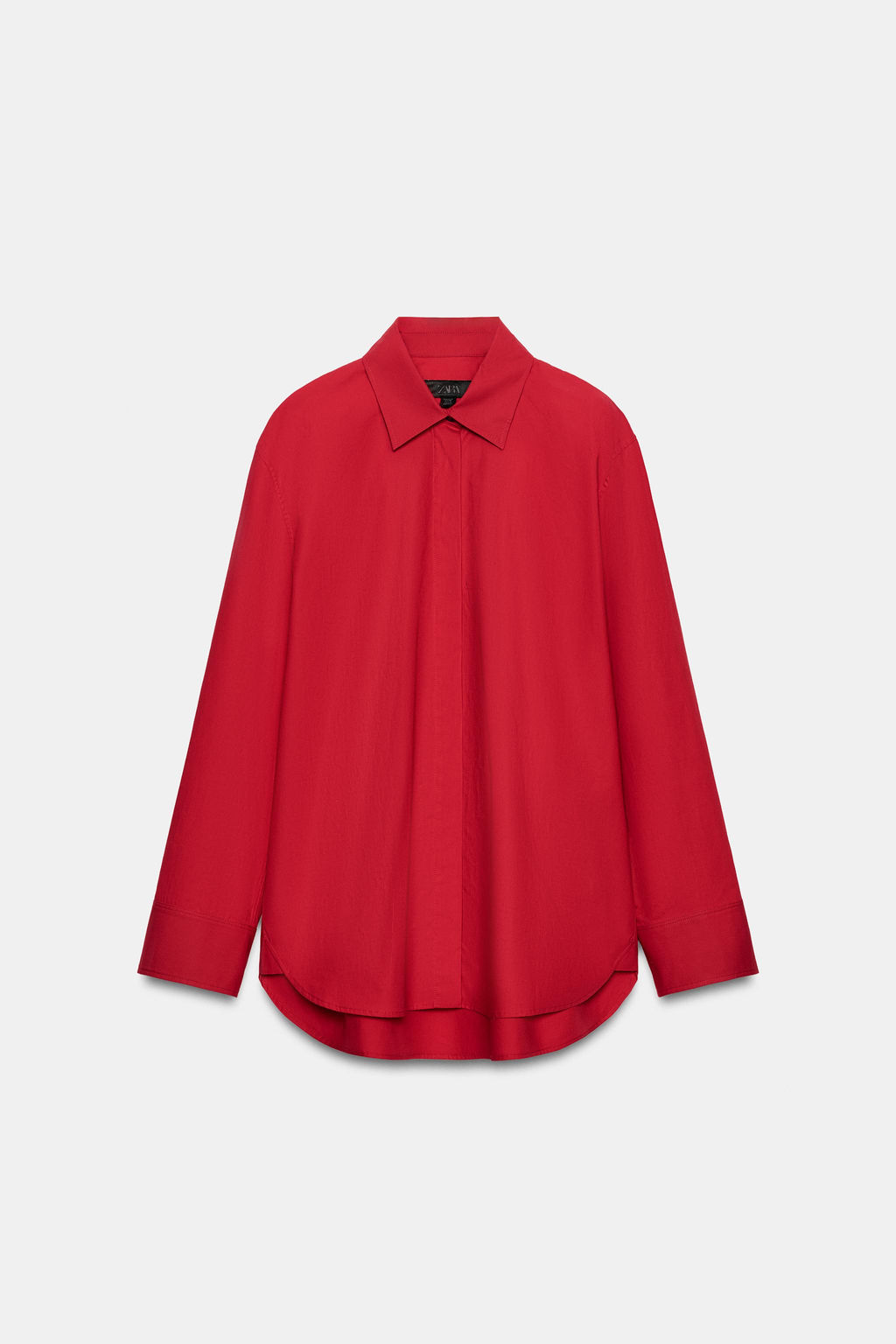 CAMISA POPEL?N ZW COLLECTION / Rojo - Zara фото 10