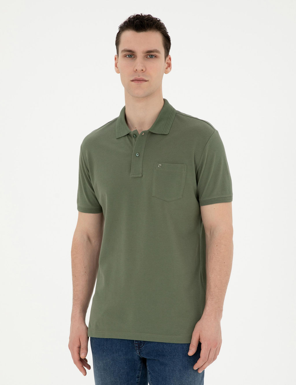 Haki Regular Fit Basic Ti__rt - Pierre cardin фото 8