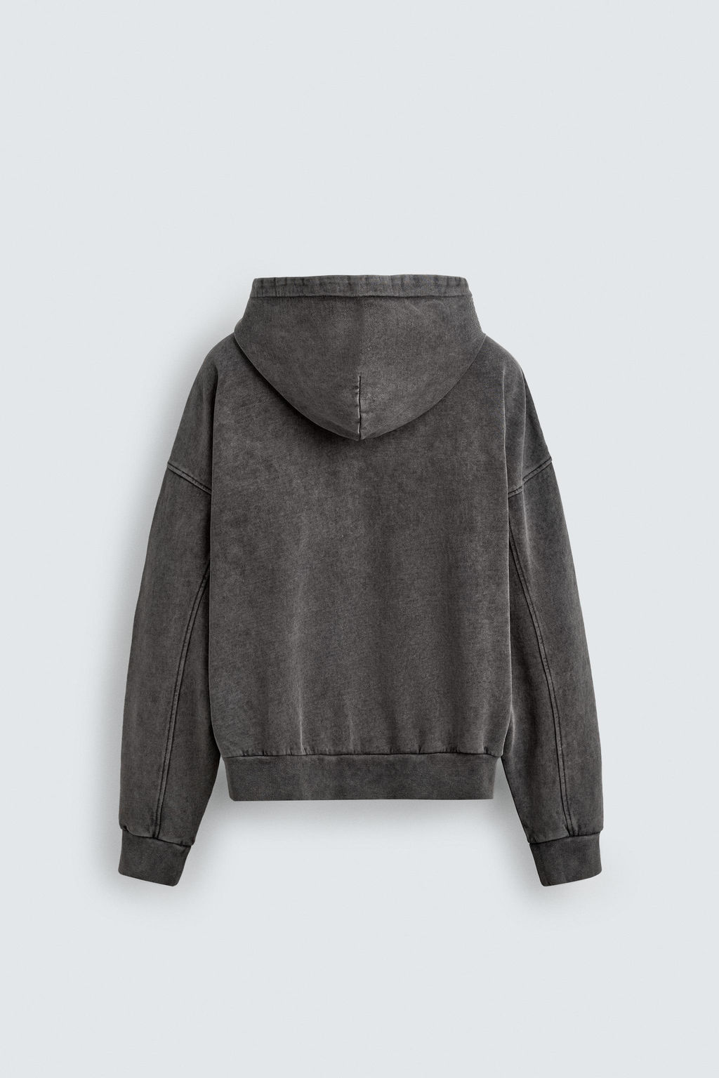 SUDADERA LAVADA CREMALLERA CAPUCHA / Gris?ceo - Zara фото 8