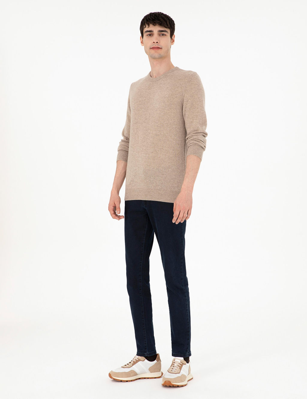 Vizon Melanj Slim Fit Bisiklet Yaka Ka_mir Triko Kazak - Pierre cardin фото 4