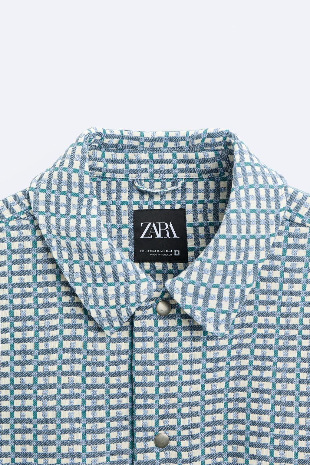 CHECKED JACQUARD JACKET - Zara фото 9