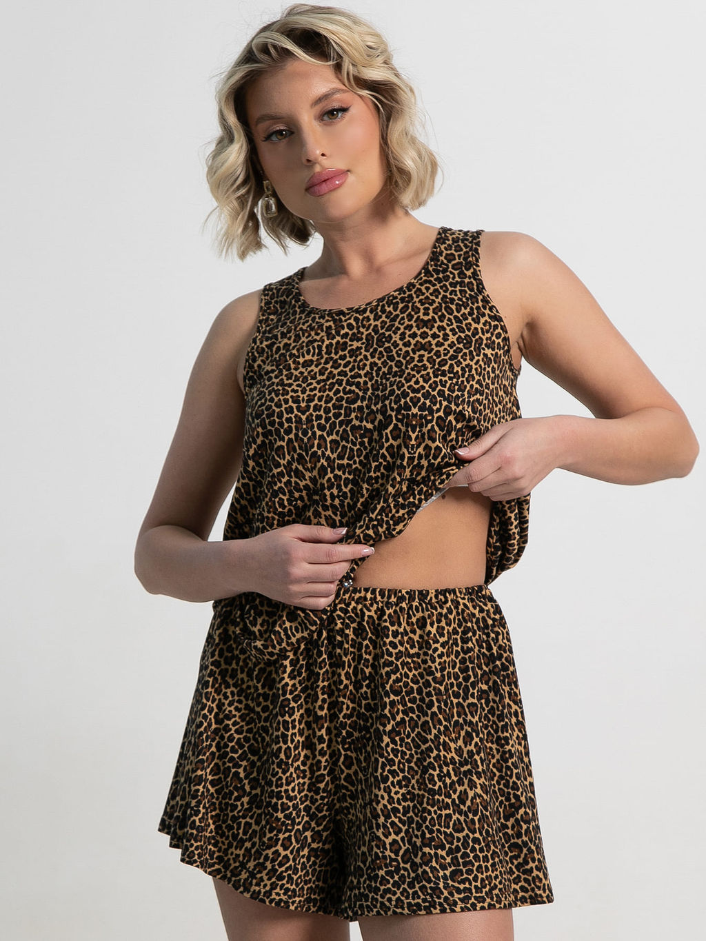 Костюм домашний с шортами Мила (лео) К15223-1М - Lt collection фото 12