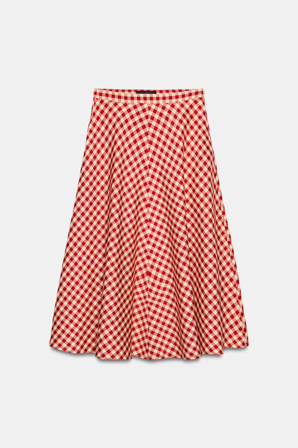 FALDA CAPA CUADROS ZW COLLECTION / Crudo / Rojo - Zara фото 6