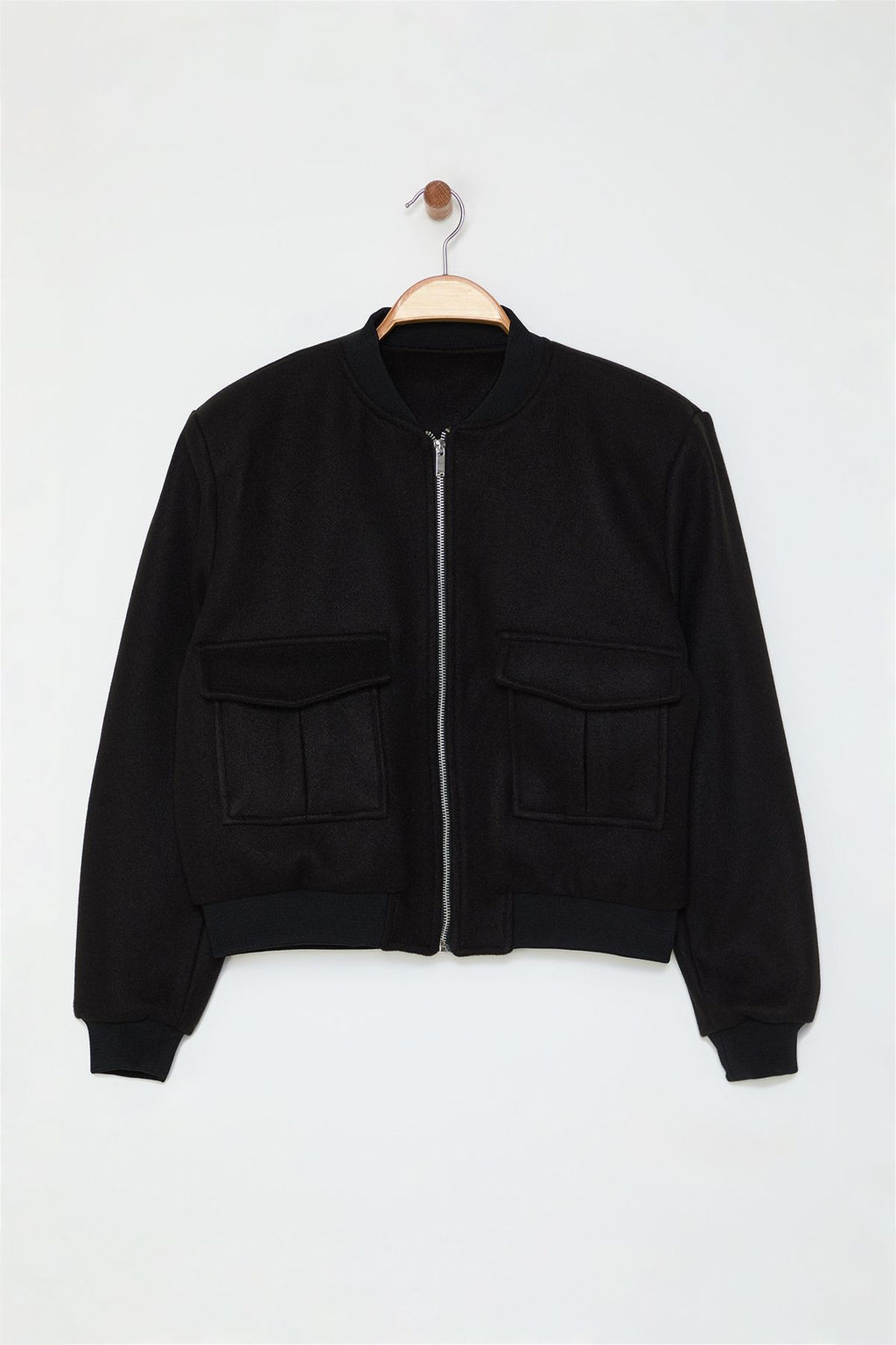 TRENDYOLMILLA Koyu Vizon Regular Kal?p Orme Kase Bomber Ceket Mont TWOAW25MO00085 фото 6