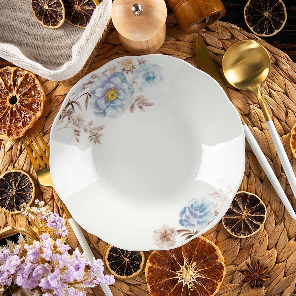 Флорина, Тарелка суповая, керамика, 20 см, 0.5 л, круглая, Daniks, 19-237 (454766)  фото 3