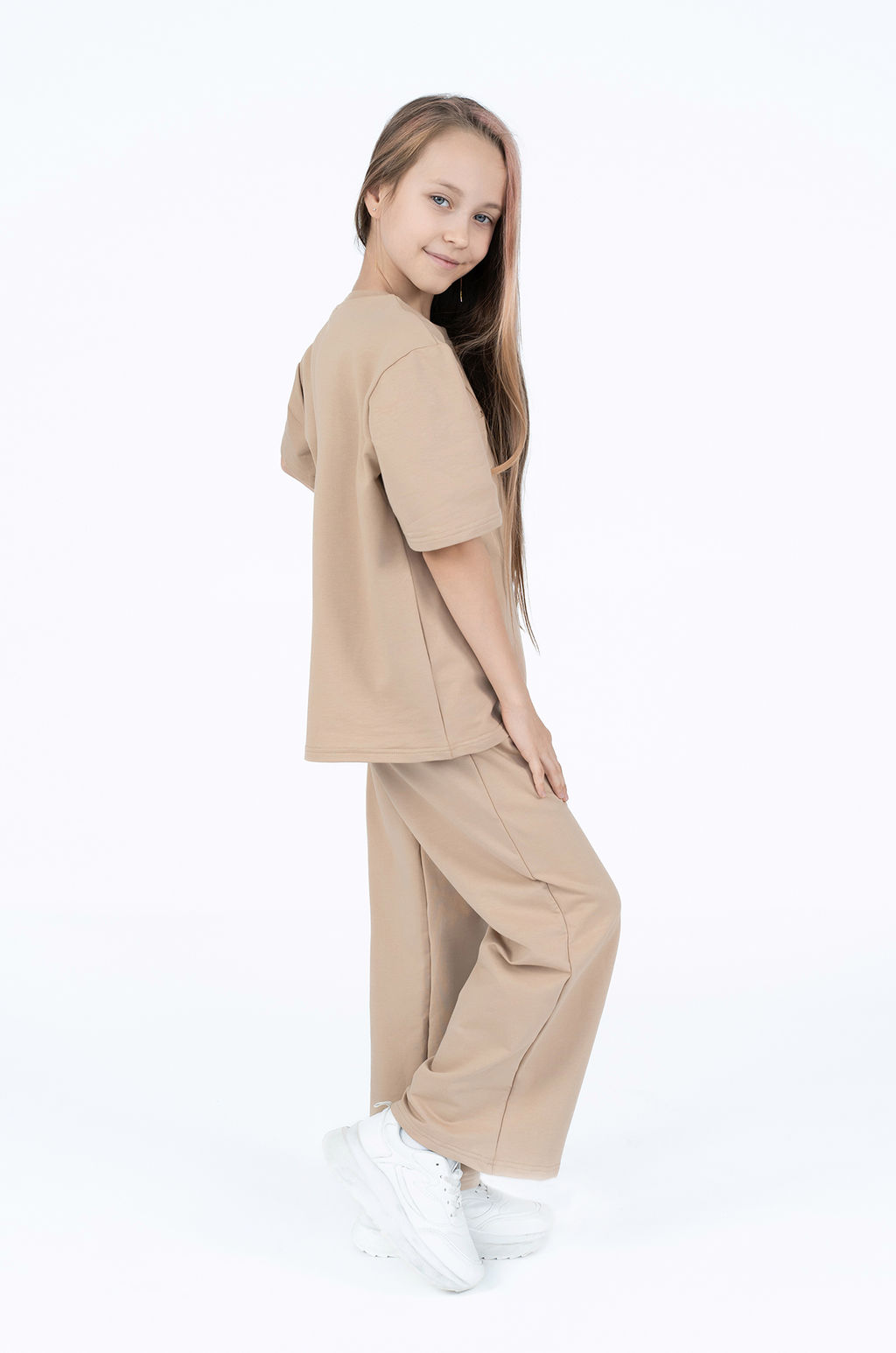 Костюм детский для девочки капучино 7063 (128)