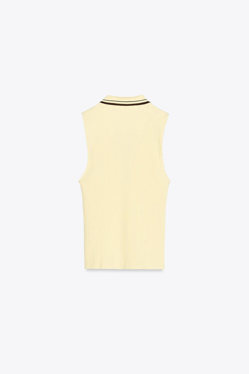 RIBBED POLO SHIRT - Zara фото 8