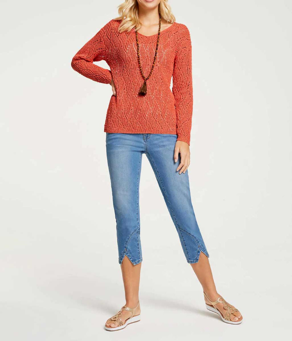 Пуловер, оранжевый - Linea tesini фото 4